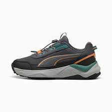 EVOLVE 2.0 TRAIL LO JR idman ayaqqabısı - MOODY GRAY-BRIGHT PAPAYA-PUMA BLACK