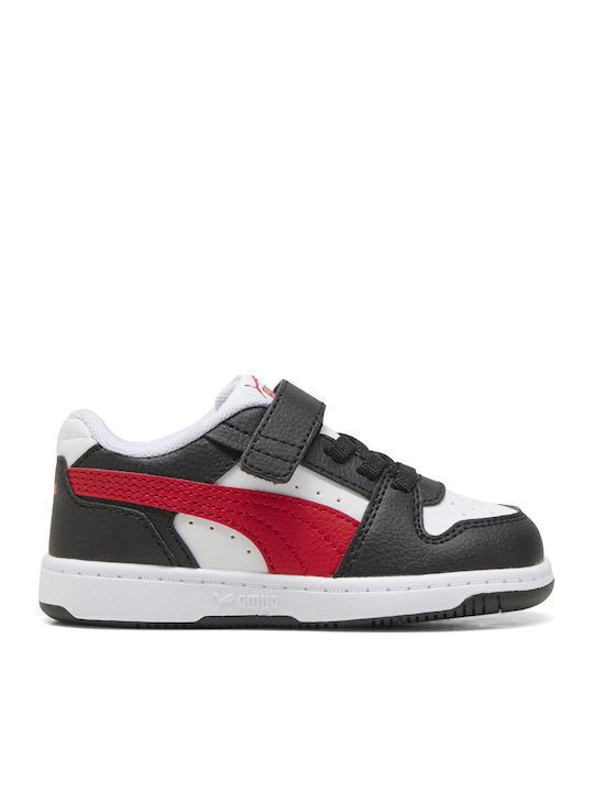 REBOUND SLAM LO AC+ PS idman ayaqqabısı - PUMA BLACK-FOR ALL TIME RED-PUMA WHIT