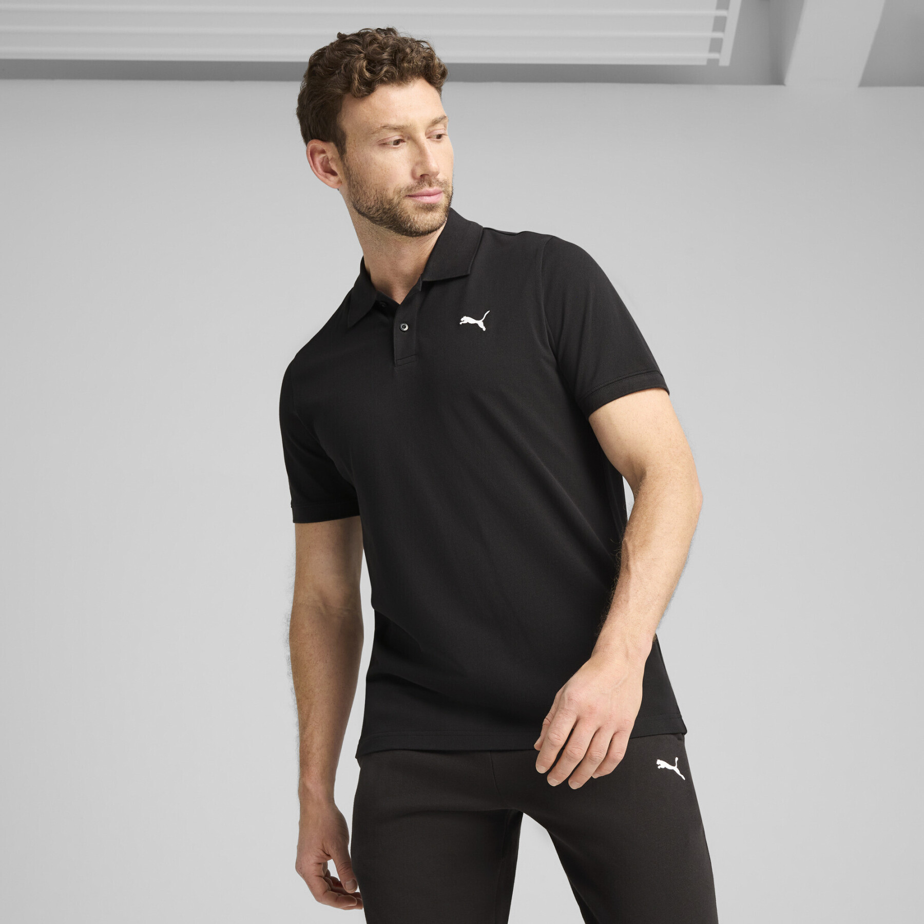 PUMA ESS Small Puma Logo Pique Polo Kişilər üçün Polo Köynək