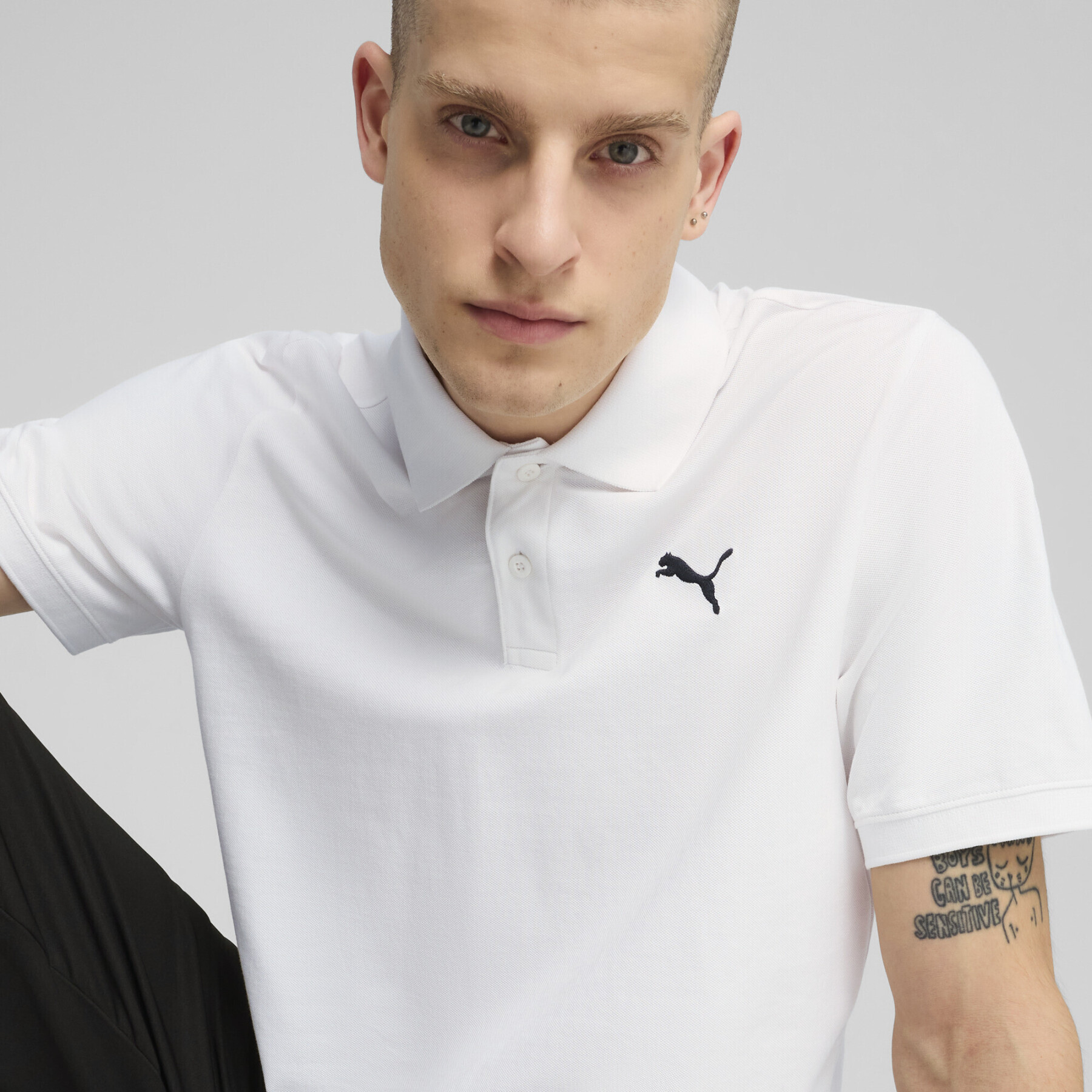 PUMA ESS Small Puma Logo Pique Polo Kişilər üçün Polo Köynək