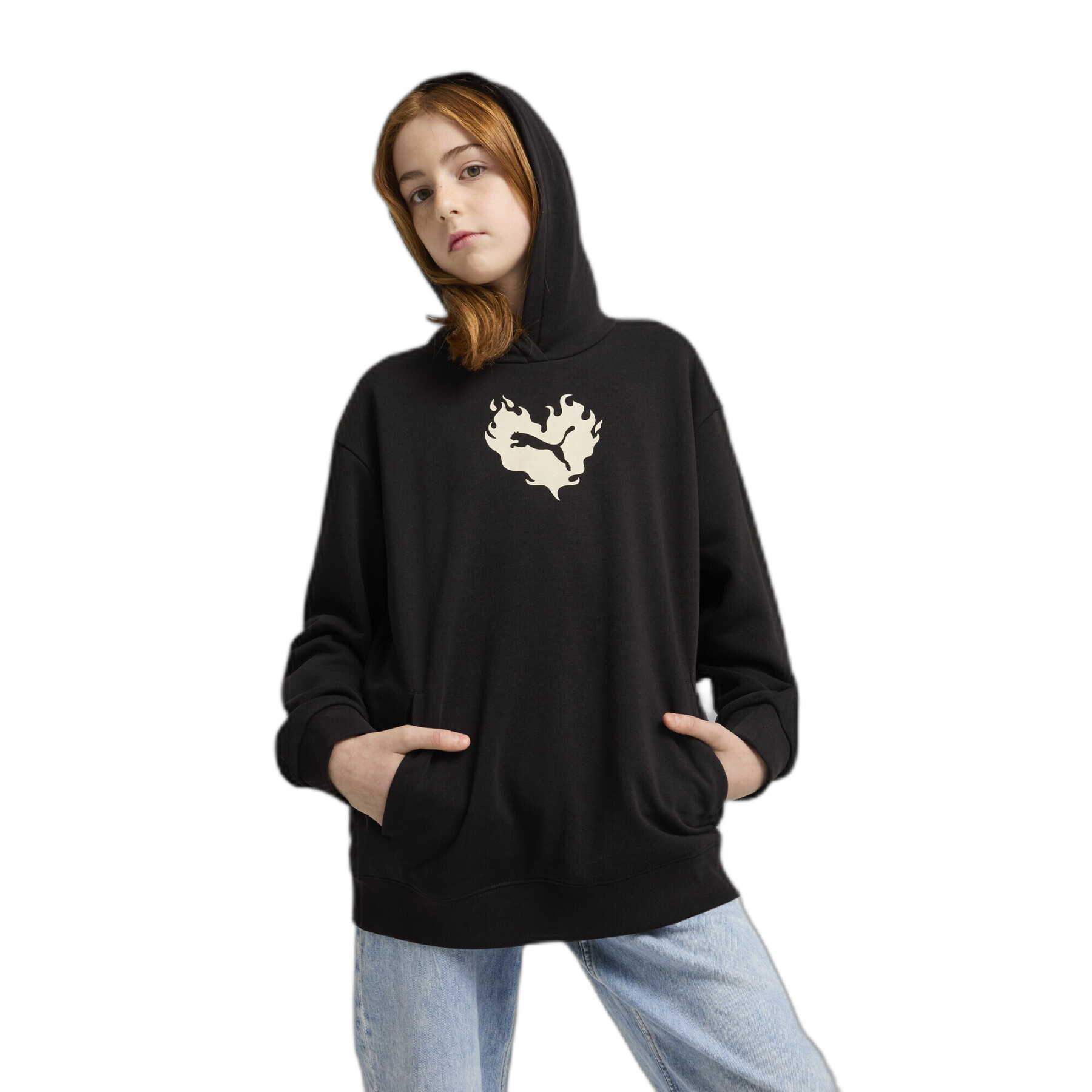 PUMA FLAMING LOVE Hoodie TR G Girl's Hoodie