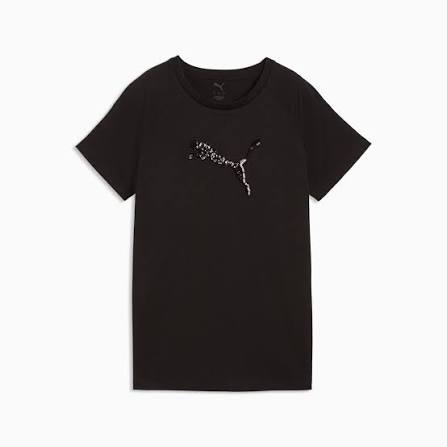 ESS SEQUINS tişört BLACK