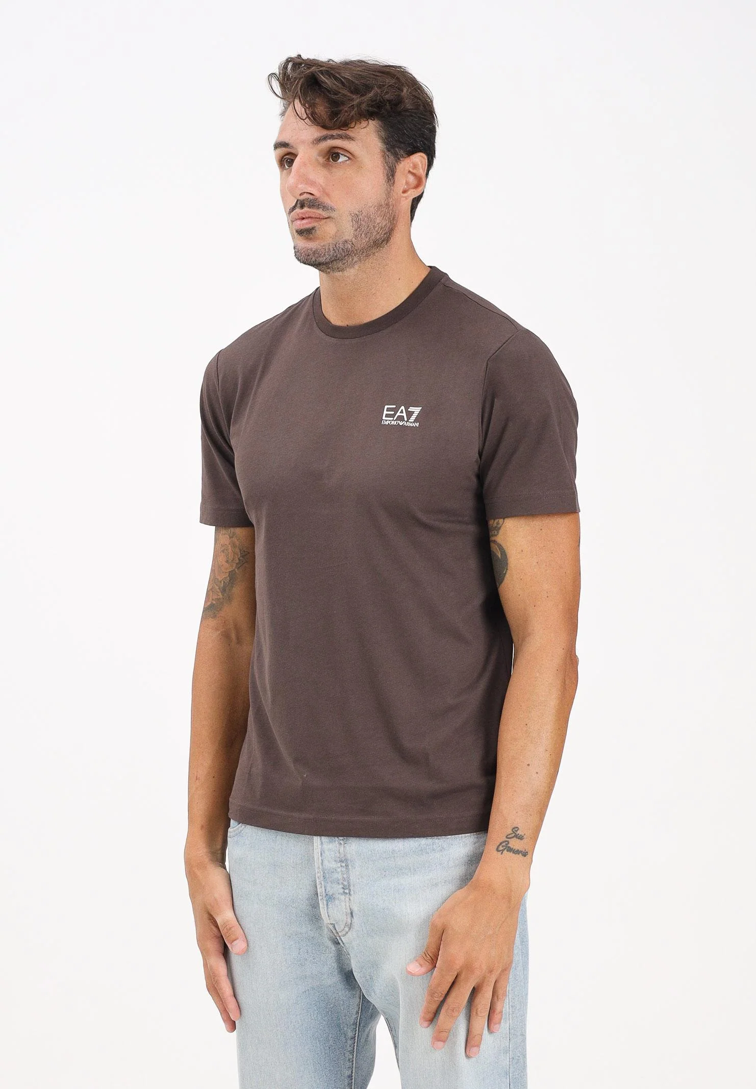 Emporio Armani EA7 Short-Sleeve T-Shirt with Logo Men's