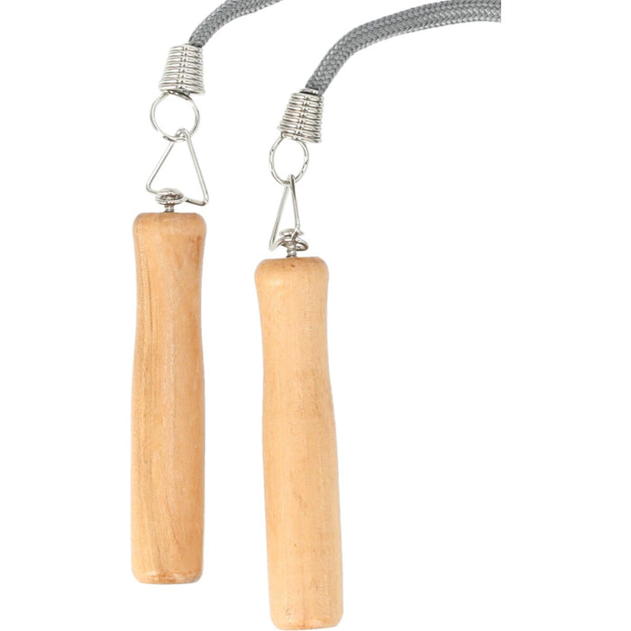 ENDURANCE Jump Rope Wooden Handle – Pearl Grey