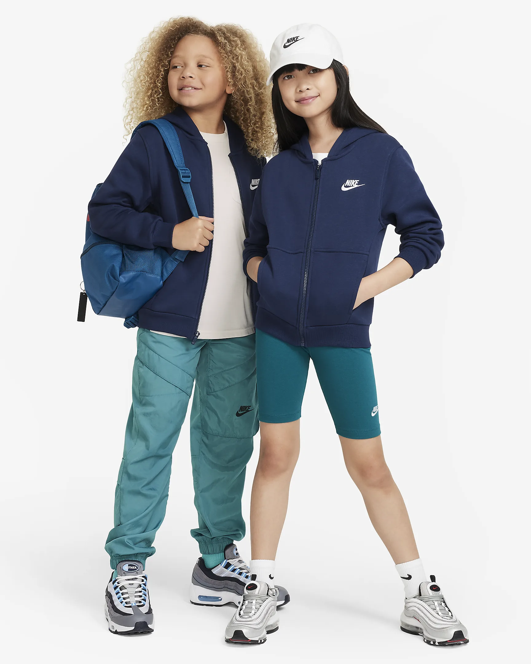 NIKE SPORTSWEAR CLUB FLEECE KIDS' FULL-ZIP HOODIE