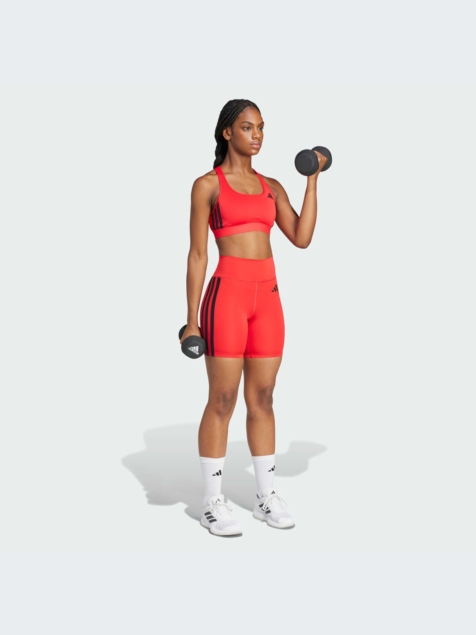 Adidas Powerreact Train Medium-Support 3-Stripes Bra