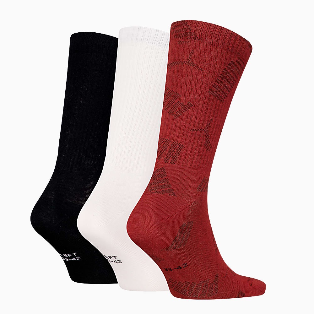 PUMA UNISEX MESH LOGO CREW SOCK 3P